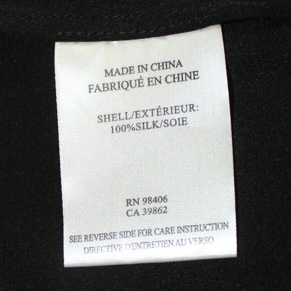 NWT Theory  Alizay Layered Silk Tank Top In Black  zip on  back size Large - Picture 8 of 9